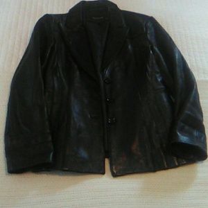 Blazer leather jacket